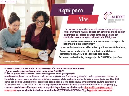 ELAHERE Patient Brochure Spanish
